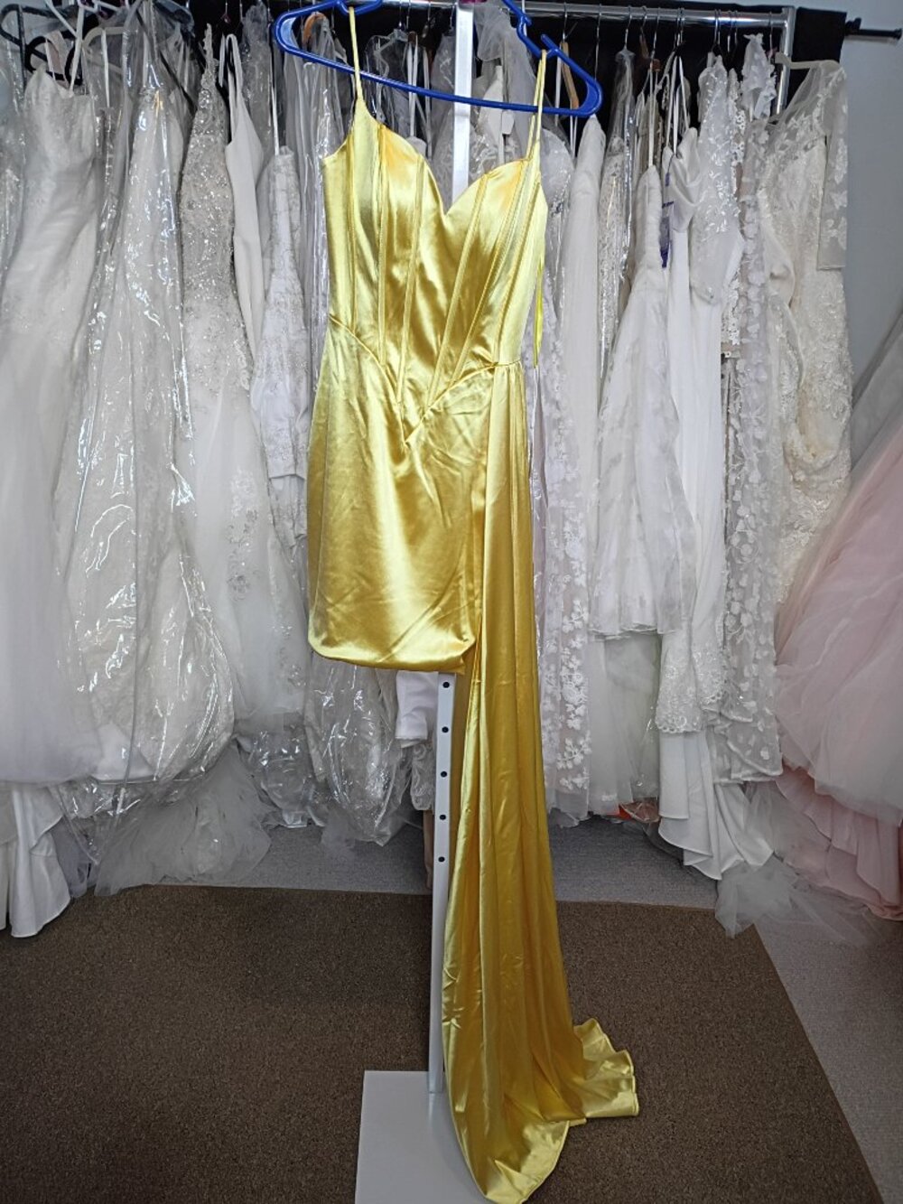 Portia & Scarlett PS23103 Hot Yellow Dress 0 - Picture 3 of 6
